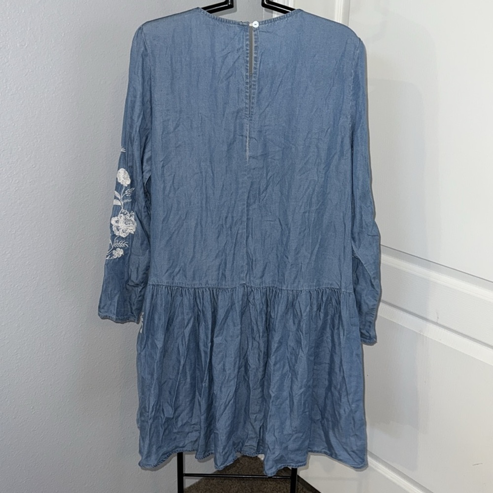 Philosophy Blue Floral Embroidered Women's Dress - Picture 8 of 8